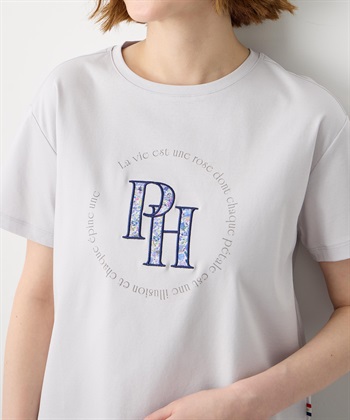 Petit Honfleur 【Liberty】リバティプリントロゴ刺しゅうTシャツ【オーガニックコットン・UVカット・接触冷感】_subthumb_10