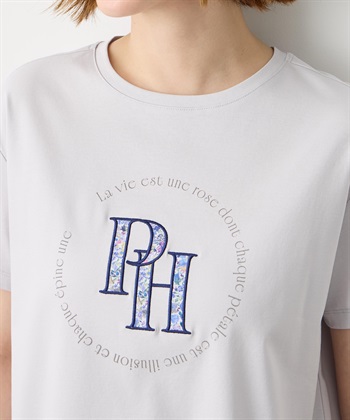 Petit Honfleur 【Liberty】リバティプリントロゴ刺しゅうTシャツ【オーガニックコットン・UVカット・接触冷感】_subthumb_11