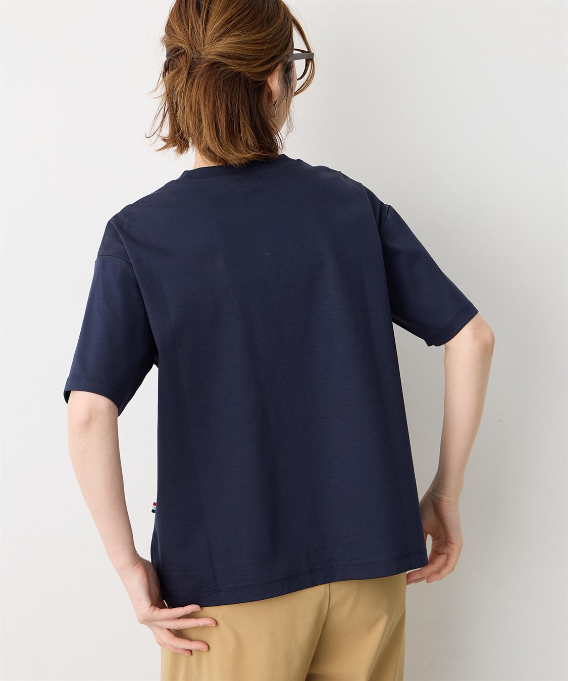 Petit Honfleur 【Liberty】リバティプリントロゴ刺しゅうTシャツ【オーガニックコットンブレンド・UVカット・接触冷感】_sub_6