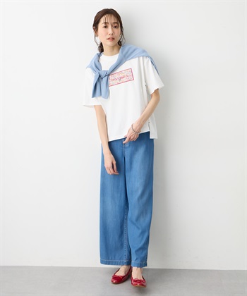 Petit Honfleur 【Liberty】リバティプリントロゴ刺しゅうTシャツ【オーガニックコットンブレンド・UVカット・接触冷感】_subthumb_7