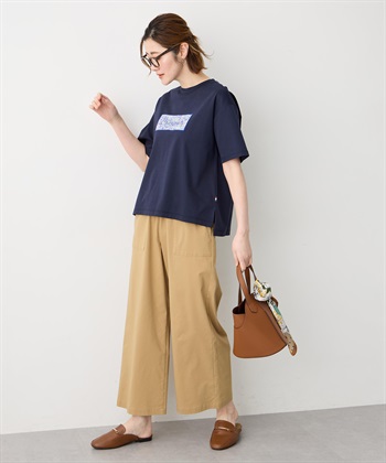 Petit Honfleur 【Liberty】リバティプリントロゴ刺しゅうTシャツ【オーガニックコットンブレンド・UVカット・接触冷感】_subthumb_11