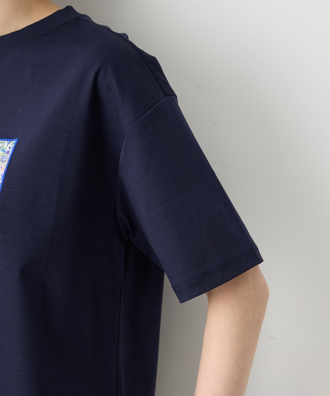 Petit Honfleur 【Liberty】リバティプリントロゴ刺しゅうTシャツ【オーガニックコットンブレンド・UVカット・接触冷感】_sub_13