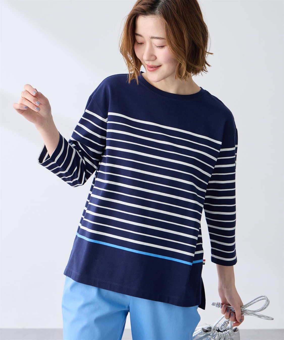 Petit Honfleur ボーダーＴシャツ【オーガニックコットンブレンド】_sub_3