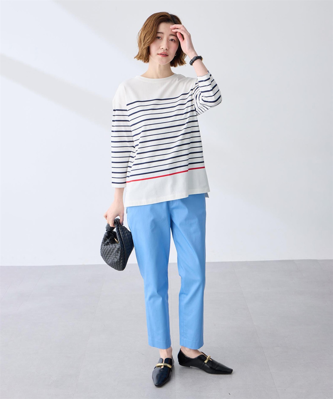 Petit Honfleur ボーダーＴシャツ【オーガニックコットンブレンド】_sub_5