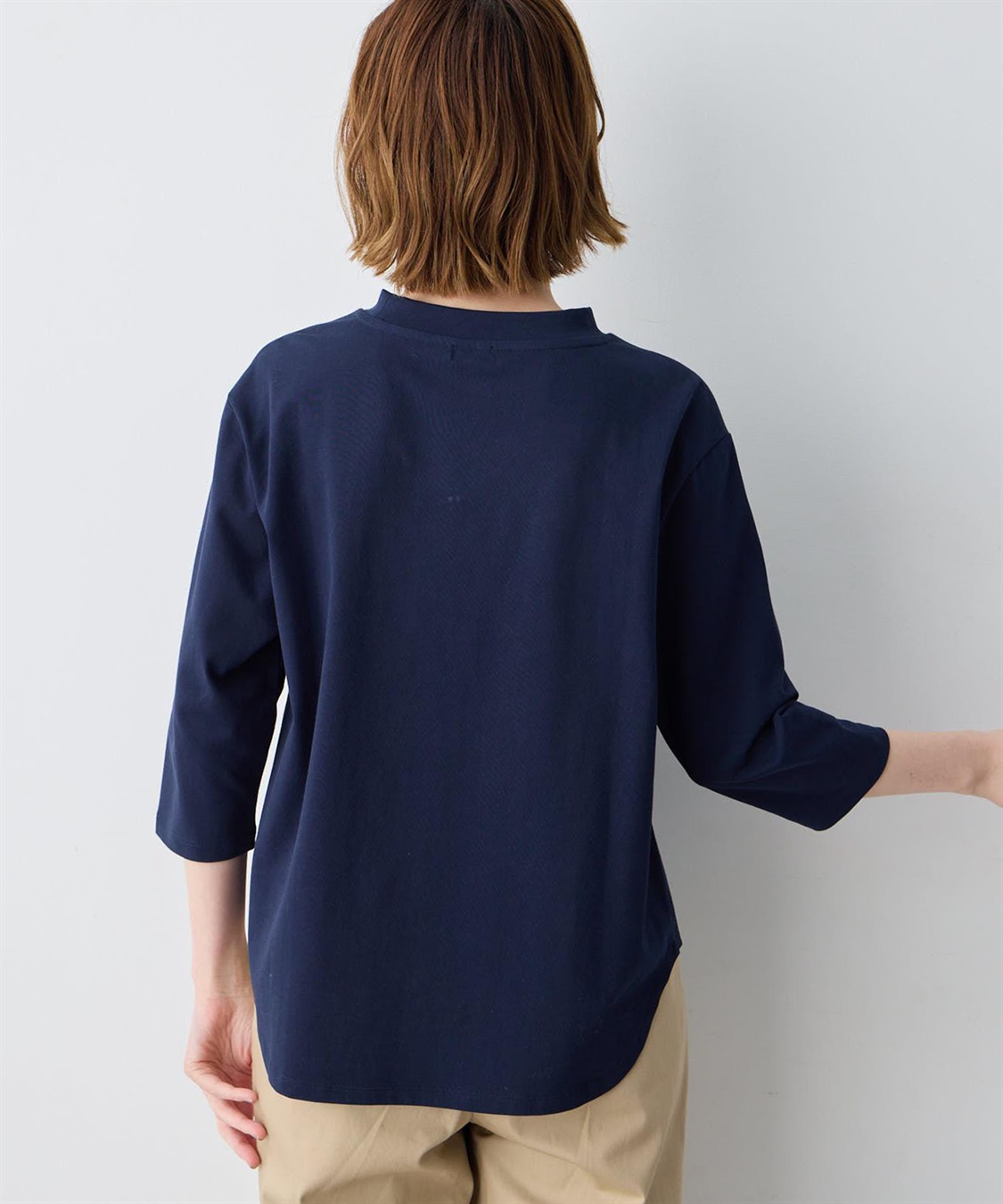 Petit Honfleur ロゴプリントモックネックＴシャツ【オーガニックコットンブレンド】_sub_11