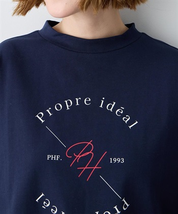 Petit Honfleur ロゴプリントモックネックＴシャツ【オーガニックコットンブレンド】_subthumb_12