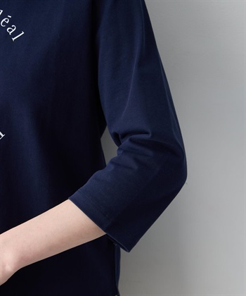 Petit Honfleur ロゴプリントモックネックＴシャツ【オーガニックコットンブレンド】_subthumb_14