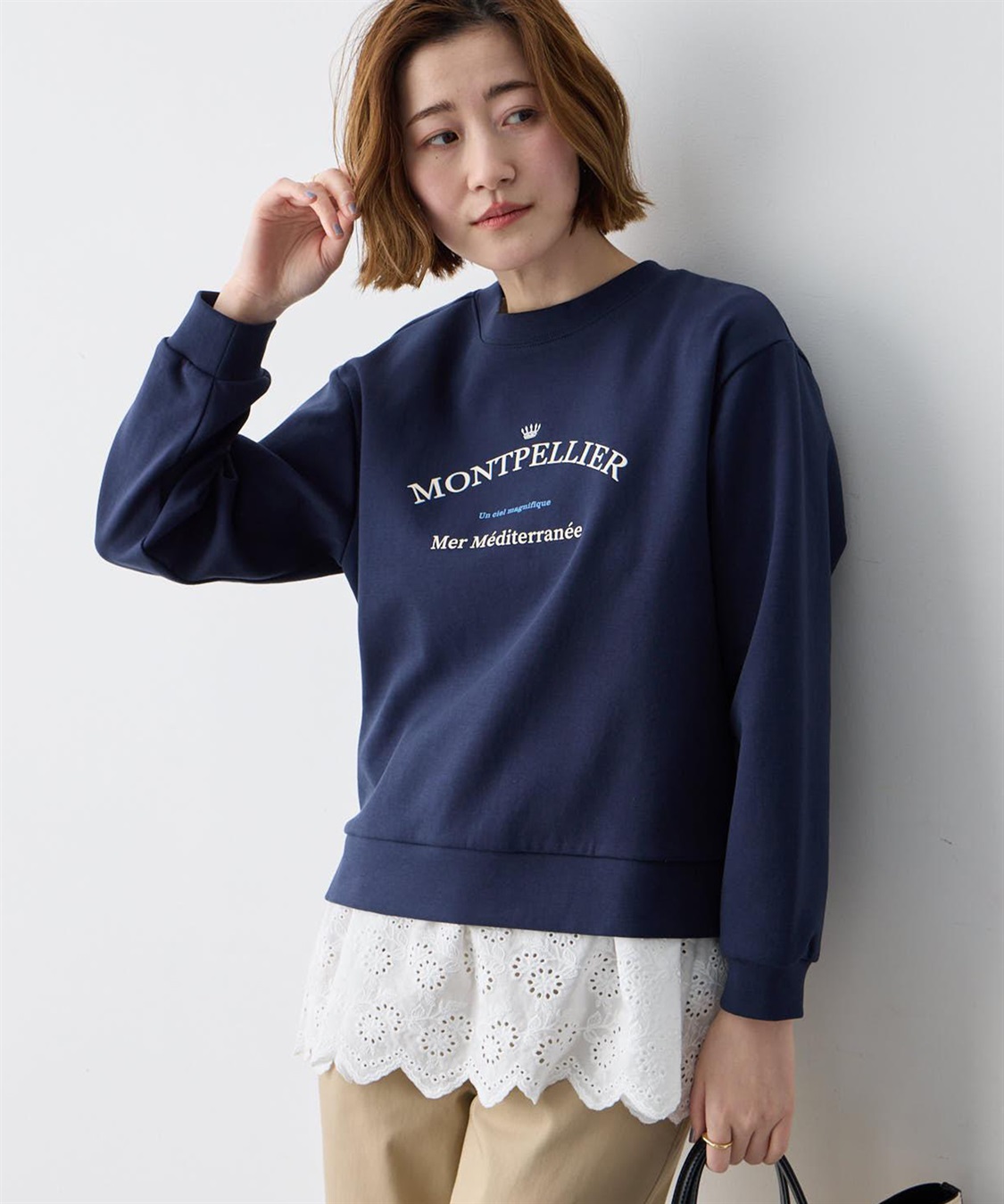 Petit Honfleur カレッジロゴプルオーバー_sub_5