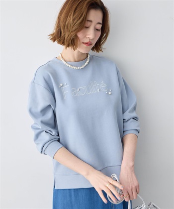 Petit Honfleur パール付きロゴプリントプルオーバー_subthumb_4