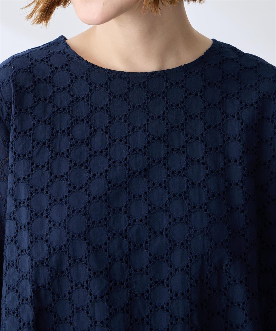 Petit Honfleur レースシャーリング袖ブラウス_sub_10