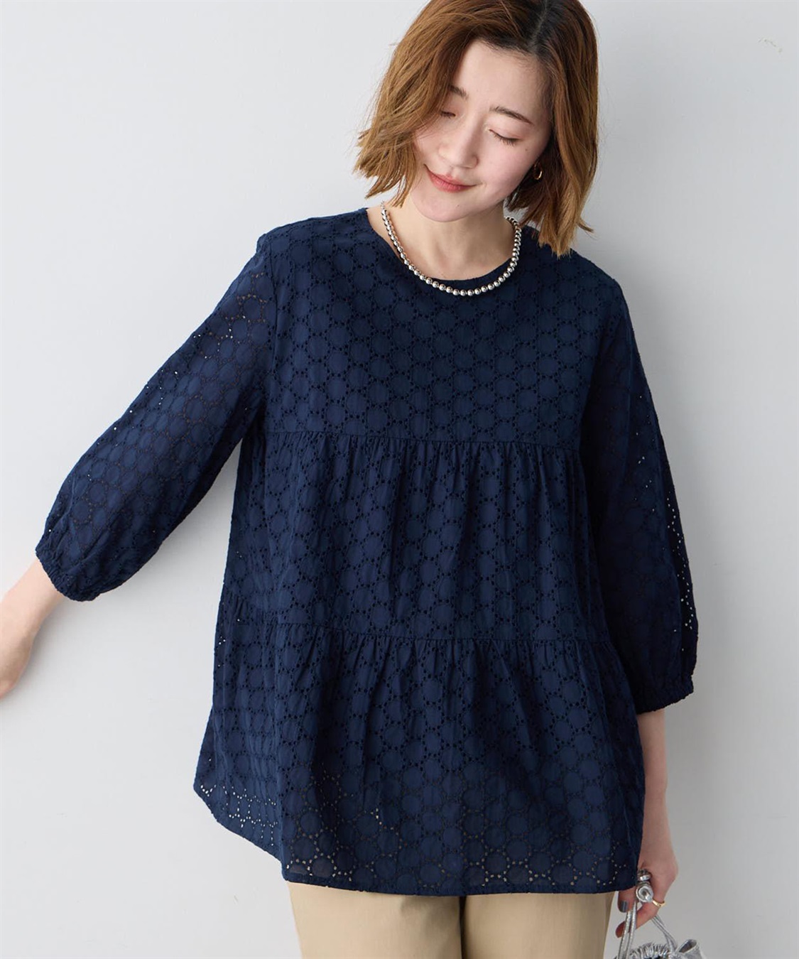 Petit Honfleur レースティアードチュニックブラウス_sub_1