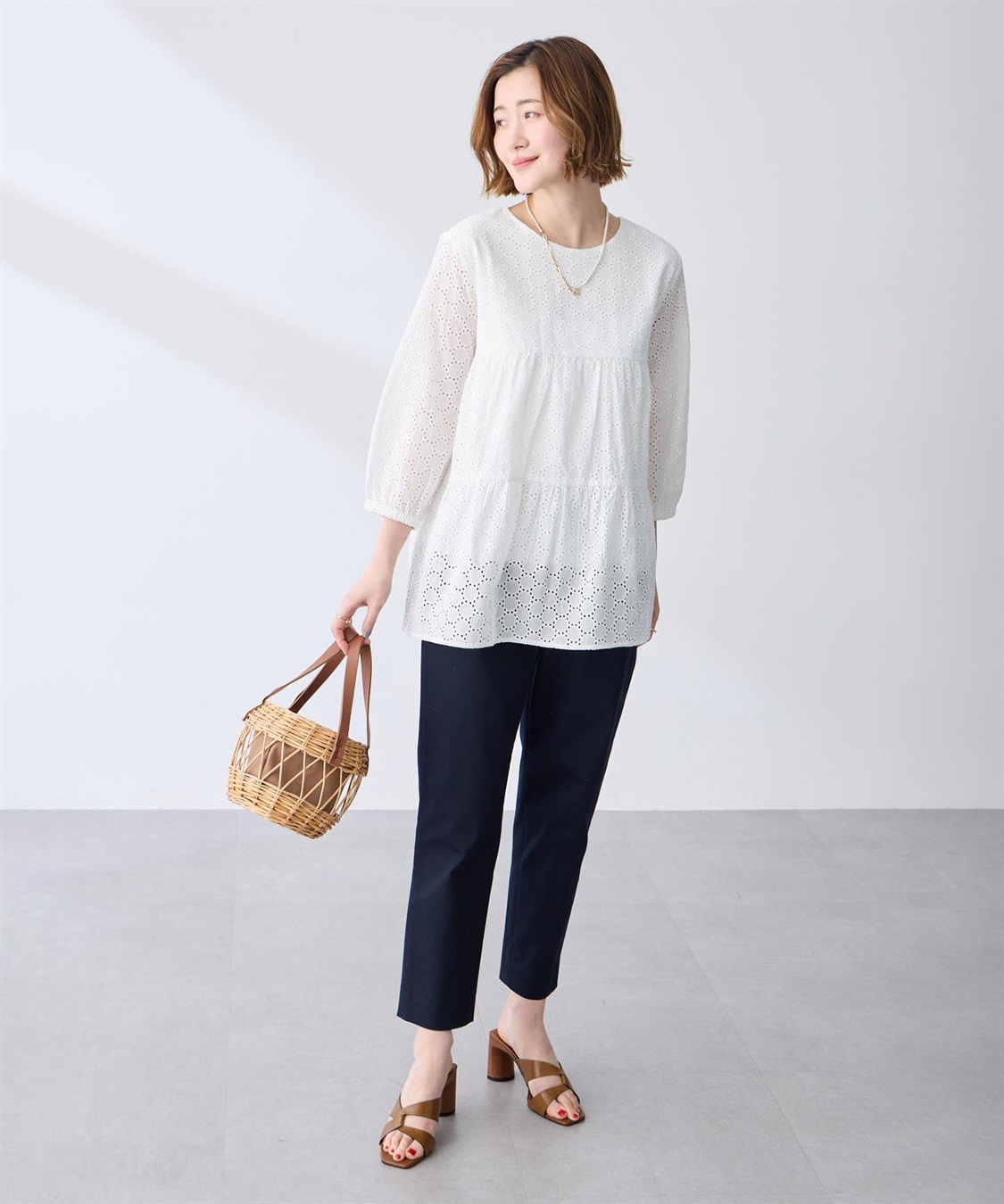 Petit Honfleur レースティアードチュニックブラウス_sub_3