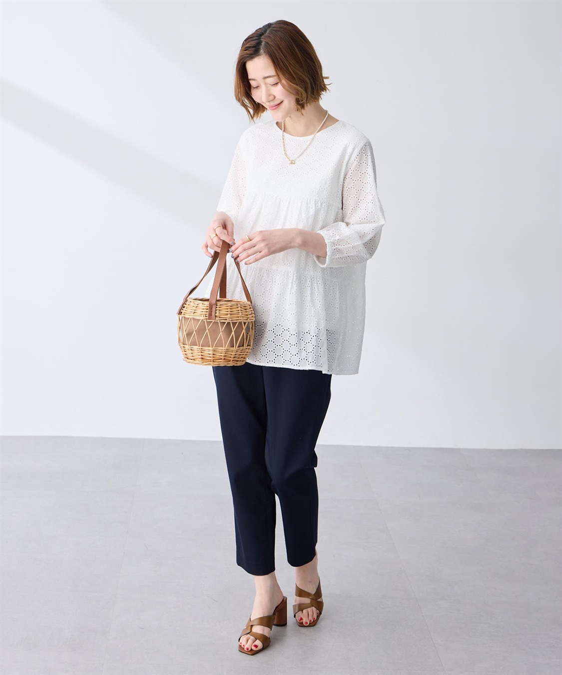 Petit Honfleur レースティアードチュニックブラウス_sub_4