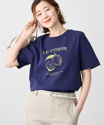 Petit Honfleur ビンテージ風フルーツTシャツ【オーガニックコットン】【UVカット・接触冷感】_subthumb_3