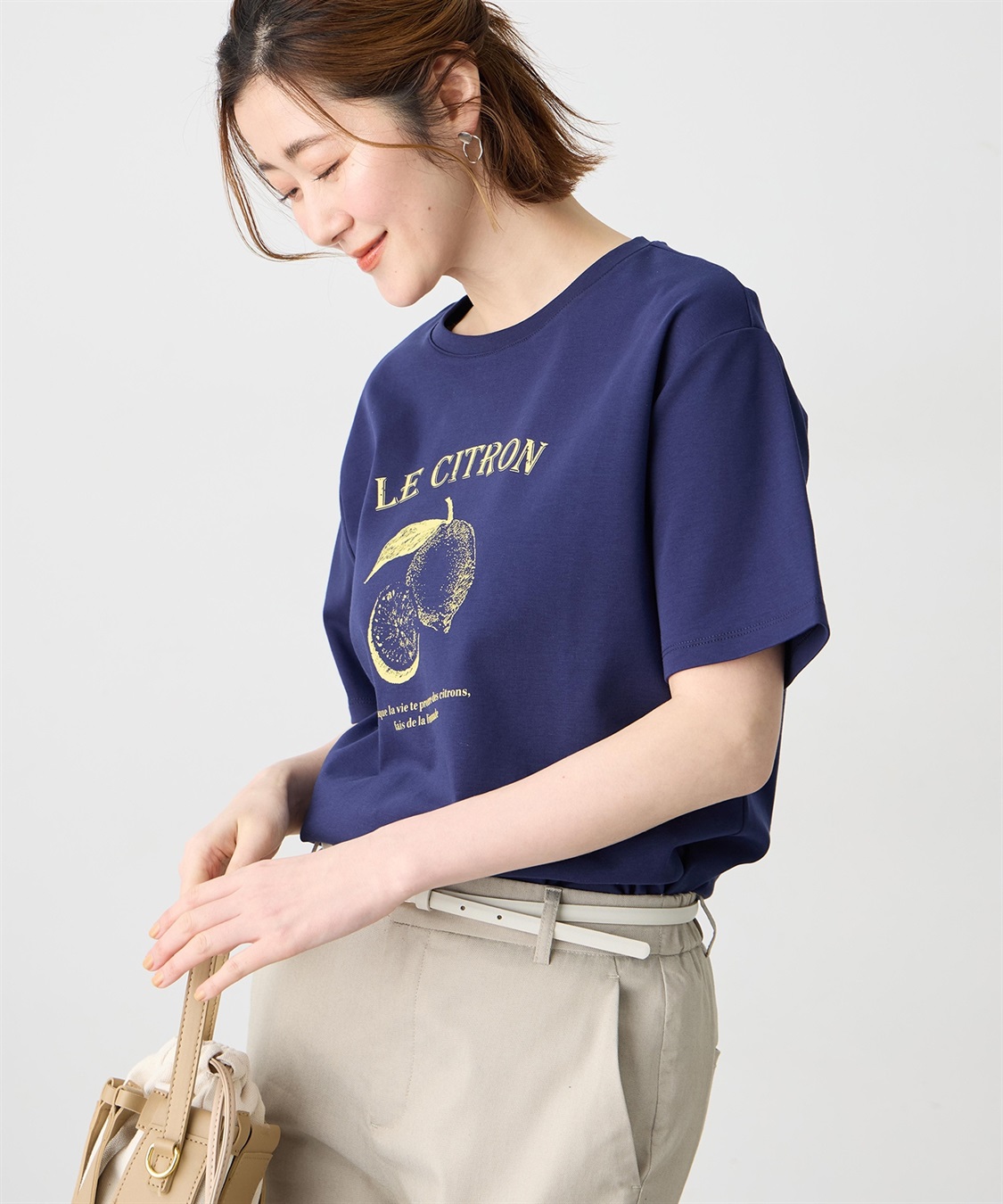 Petit Honfleur ビンテージ風フルーツTシャツ【オーガニックコットン】【UVカット・接触冷感】_sub_4