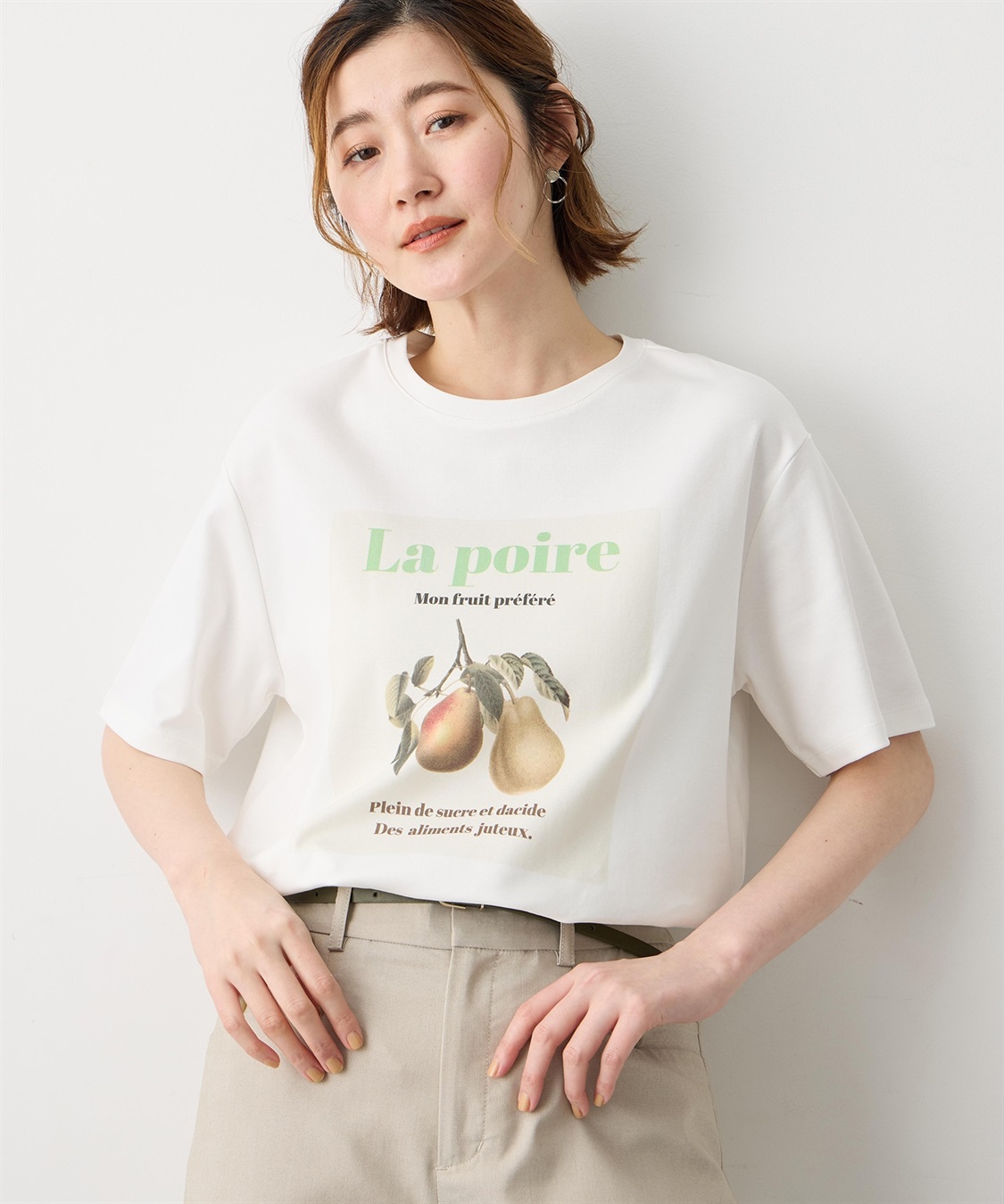 Petit Honfleur 配色フルーツTシャツ【オーガニックコットン】【UVカット・接触冷感】_sub_2