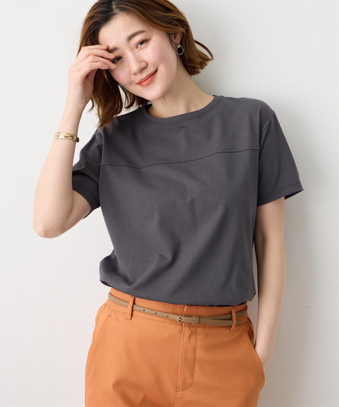 Petit Honfleur ラウンドヘム半袖PO【UVカット・接触冷感】【日本製】_sub_1