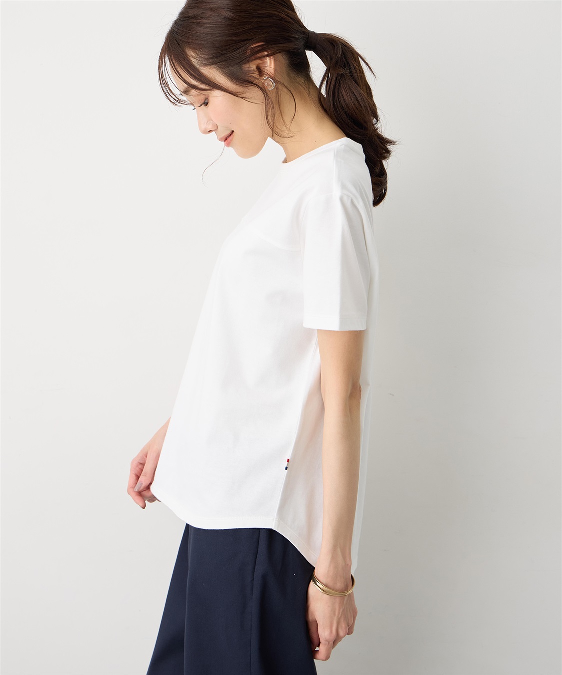 Petit Honfleur ラウンドヘム半袖PO【UVカット・接触冷感】【日本製】_sub_11