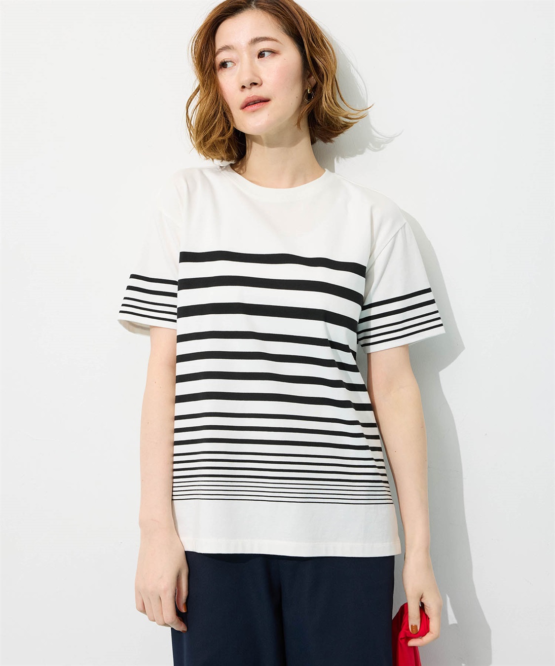 Petit Honfleur オーガニックパネルボーダーTシャツ【オーガニックコットン】【UV CUT・接触冷感】_sub_5
