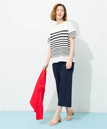 Petit Honfleur オーガニックパネルボーダーTシャツ【オーガニックコットン】【UV CUT・接触冷感】_subthumb_8