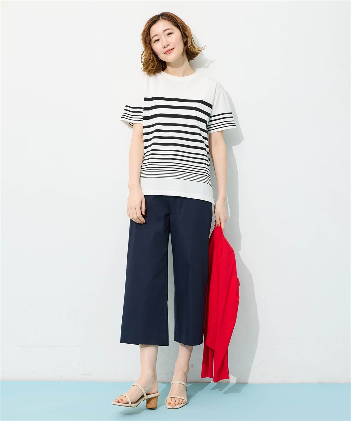 Petit Honfleur オーガニックパネルボーダーTシャツ【オーガニックコットン】【UV CUT・接触冷感】_sub_11