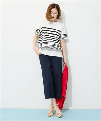Petit Honfleur オーガニックパネルボーダーTシャツ【オーガニックコットン】【UV CUT・接触冷感】_subthumb_12