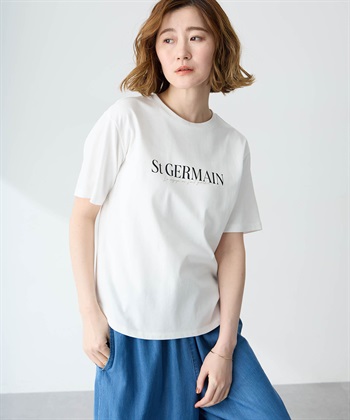 Petit Honfleur ロゴプリントTシャツ【接触冷感・UVカット・オーガニックコットンブレンド】_subthumb_2