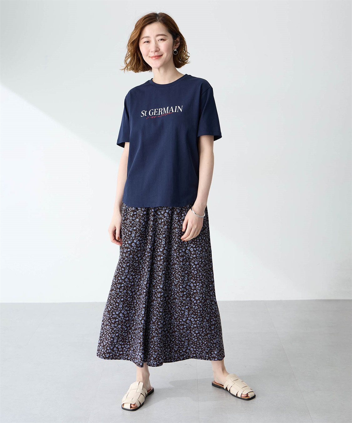 Petit Honfleur ロゴプリントTシャツ【接触冷感・UVカット・オーガニックコットンブレンド】_sub_8
