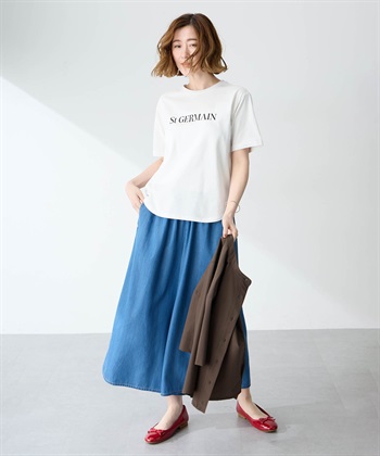 Petit Honfleur ロゴプリントTシャツ【接触冷感・UVカット・オーガニックコットンブレンド】_subthumb_10
