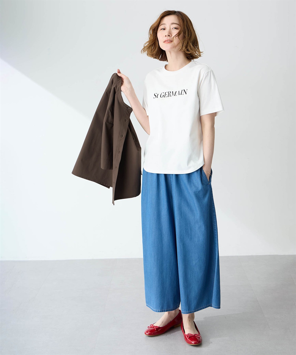 Petit Honfleur ロゴプリントTシャツ【接触冷感・UVカット・オーガニックコットンブレンド】_sub_11