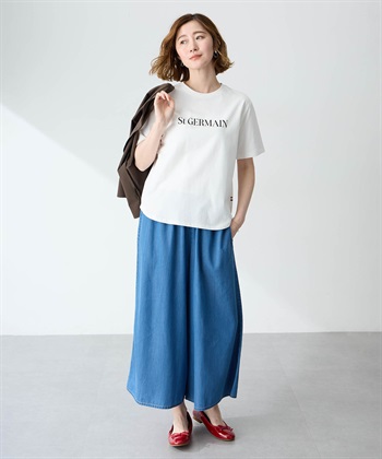 Petit Honfleur ロゴプリントTシャツ【接触冷感・UVカット・オーガニックコットンブレンド】_subthumb_12