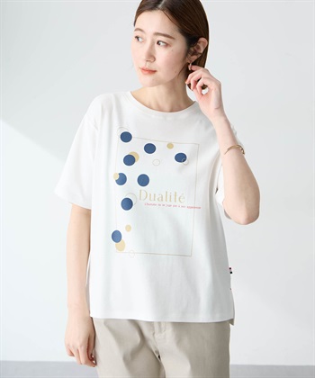 Petit Honfleur ドットプリントTシャツ【オーガニックコットンブレンド・接触冷感・UVカット】_subthumb_5