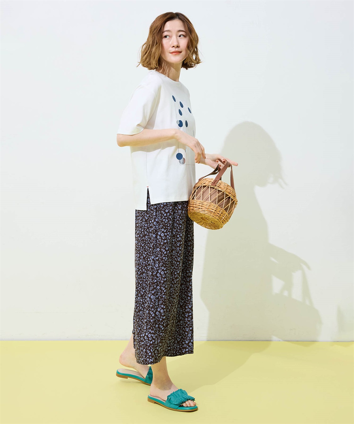 Petit Honfleur ドットプリントTシャツ【オーガニックコットンブレンド・接触冷感・UVカット】_sub_13