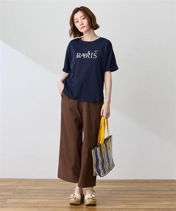 Petit Honfleur 【イラストレーターコラボ】PARISロゴプリントTシャツ【接触冷感・UVカット・オーガニックコットンブレンド】_subthumb_11