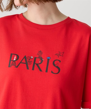 Petit Honfleur 【イラストレーターコラボ】PARISロゴプリントTシャツ【接触冷感・UVカット・オーガニックコットンブレンド】_subthumb_15