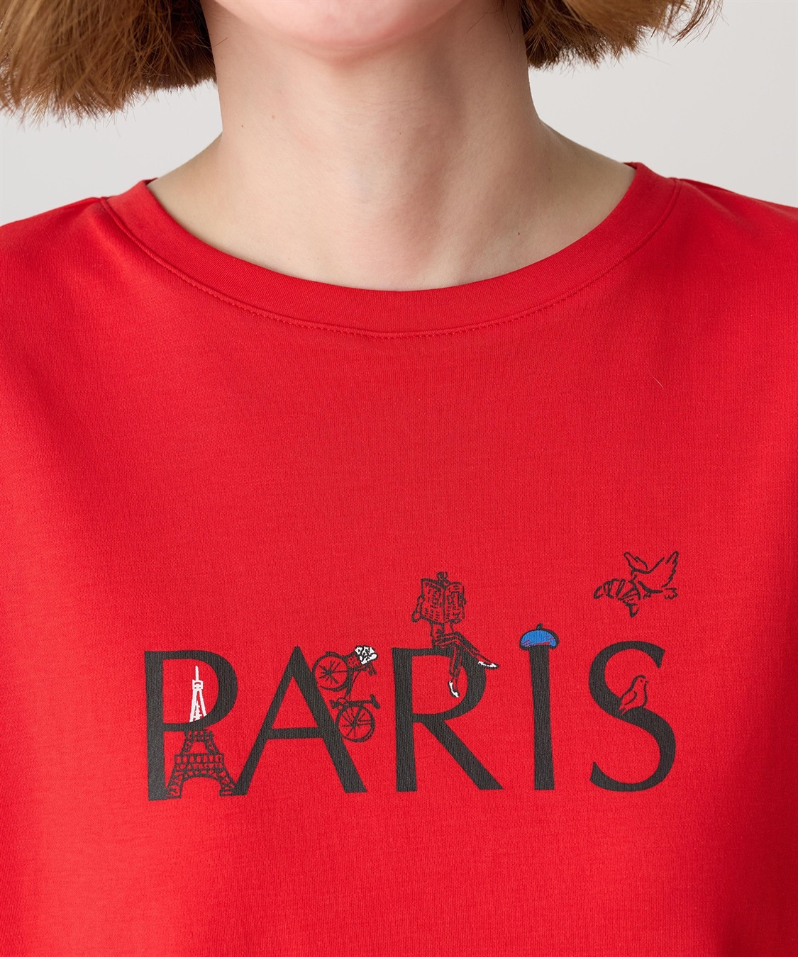 Petit Honfleur 【イラストレーターコラボ】PARISロゴプリントTシャツ【接触冷感・UVカット・オーガニックコットンブレンド】_sub_18