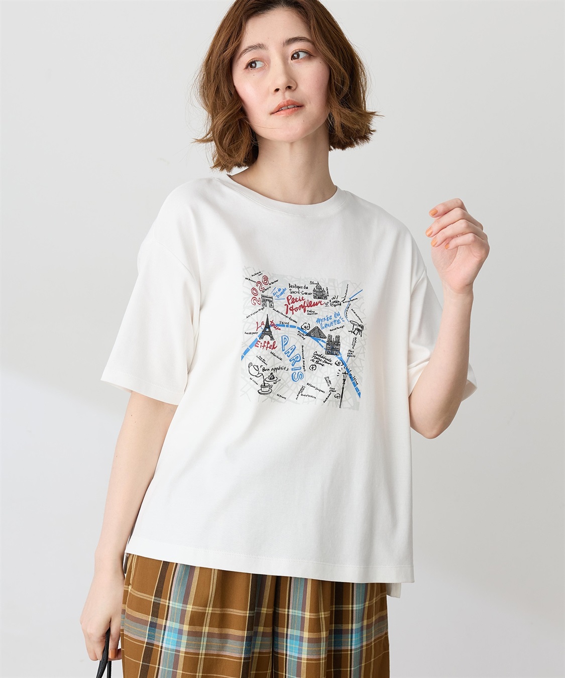 イラストレーターコラボ】マップモチーフプリントTシャツ【接触冷感