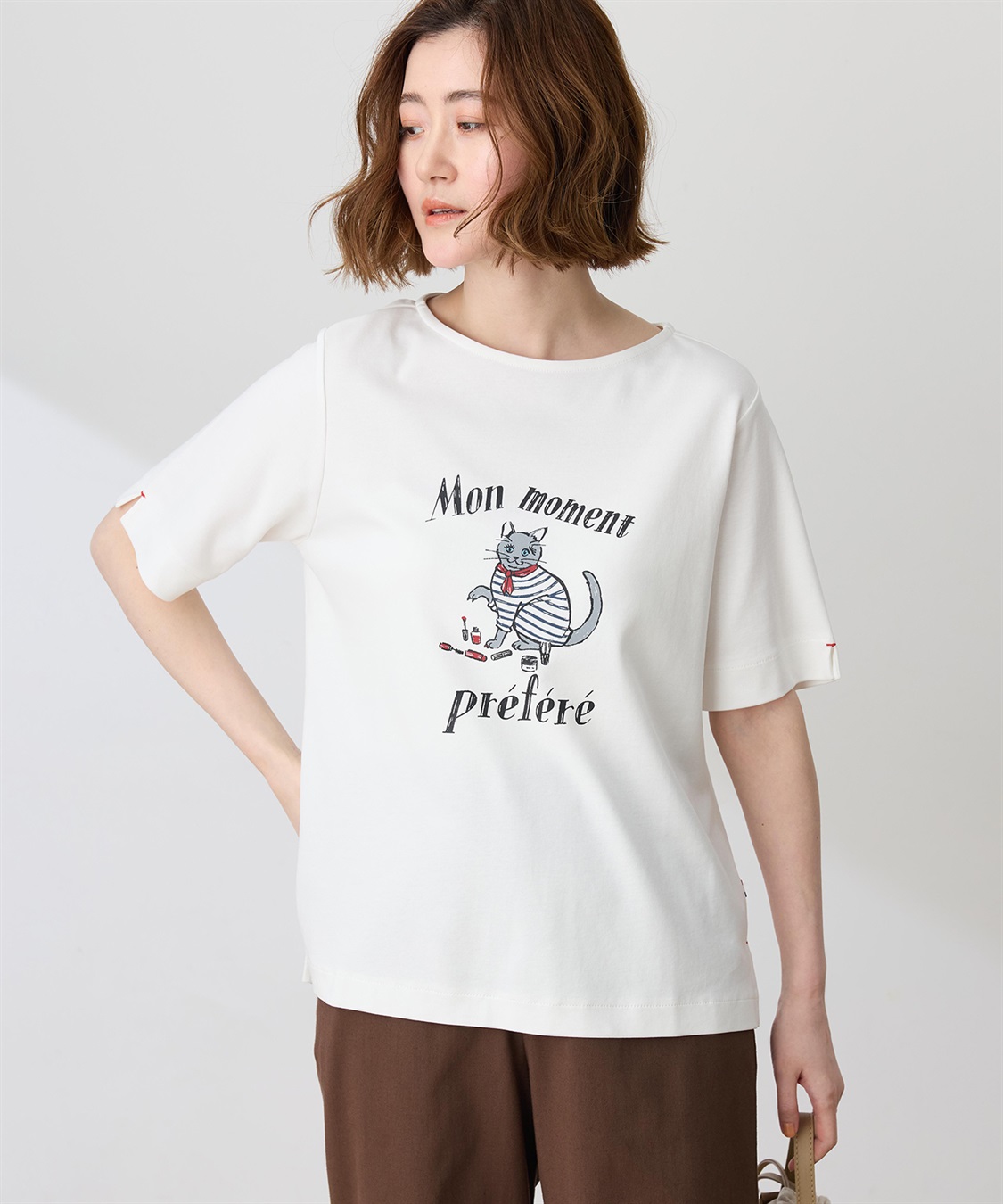 イラストレーターコラボ】猫プリントTシャツ【接触冷感・UVカット