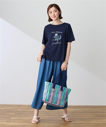 Petit Honfleur 【イラストレーターコラボ】猫プリントTシャツ【接触冷感・UVカット・オーガニックコットンブレンド】_subthumb_10