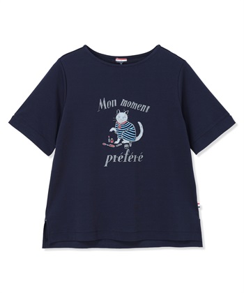 Petit Honfleur 【イラストレーターコラボ】猫プリントTシャツ【接触冷感・UVカット・オーガニックコットンブレンド】_subthumb_16