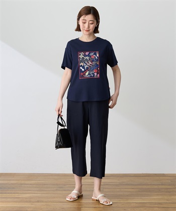 Petit Honfleur 【イラストレーターコラボ】ドットモチーフプリントTシャツ【接触冷感・UVカット・オーガニックコットンブレンド】_subthumb_8