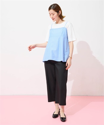 Petit Honfleur キャミ&Tシャツアンサンブル【オーガニックコットンブレンド・接触冷感・UVカット】_subthumb_11