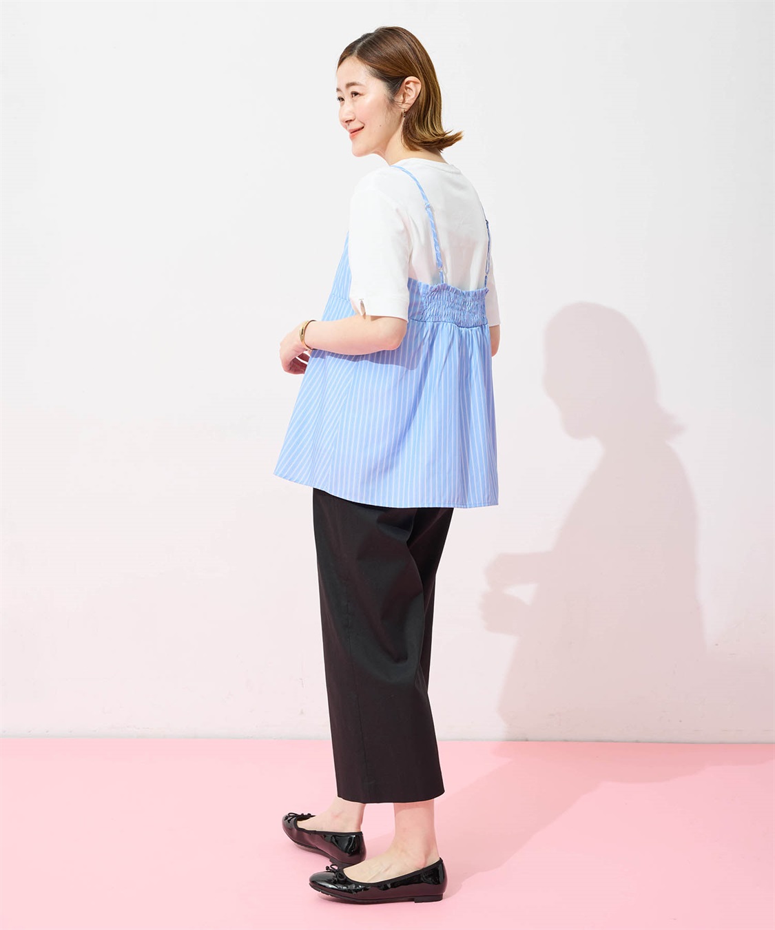 Petit Honfleur キャミ&Tシャツアンサンブル【オーガニックコットンブレンド・接触冷感・UVカット】_sub_14
