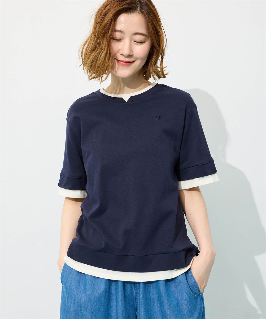 Petit Honfleur レイヤード風スリットプルオーバー【UV CUT】【接触冷感】_sub_5