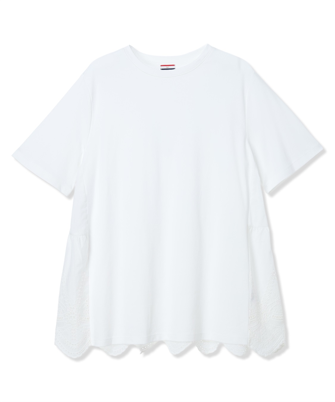 Petit Honfleur バックレースドッキングチュニックTシャツ【接触冷感・UVカット・オーガニックコットンブレンド】_sub_18