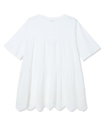 Petit Honfleur バックレースドッキングチュニックTシャツ【接触冷感・UVカット・オーガニックコットンブレンド】_subthumb_19