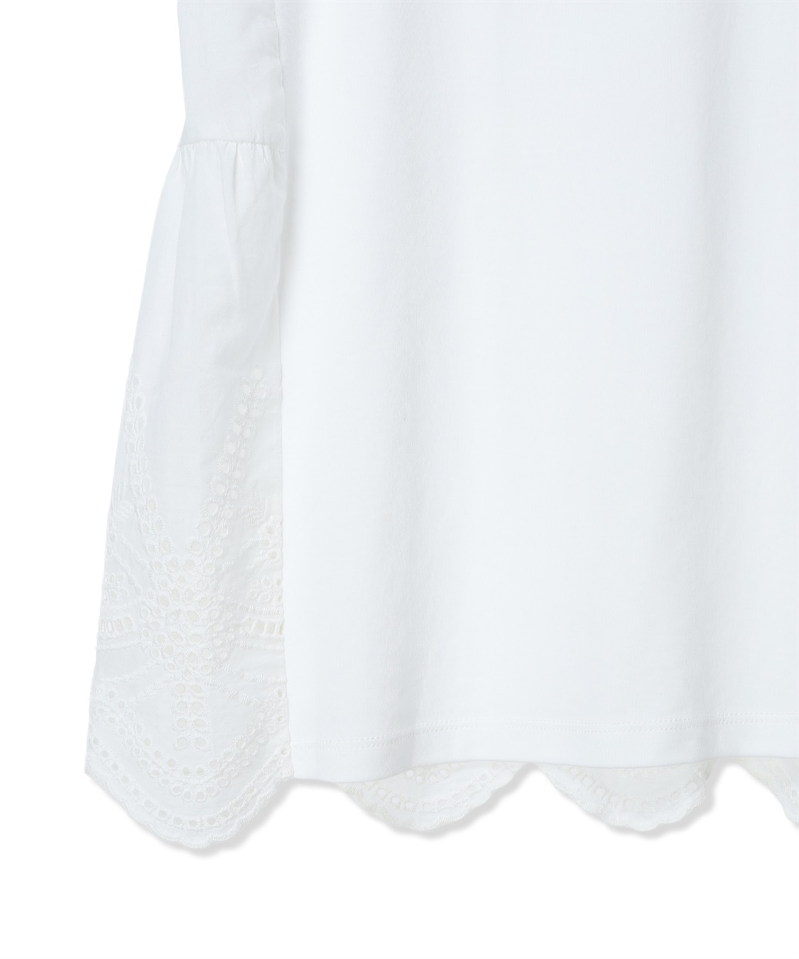 Petit Honfleur バックレースドッキングチュニックTシャツ【接触冷感・UVカット・オーガニックコットンブレンド】_sub_22