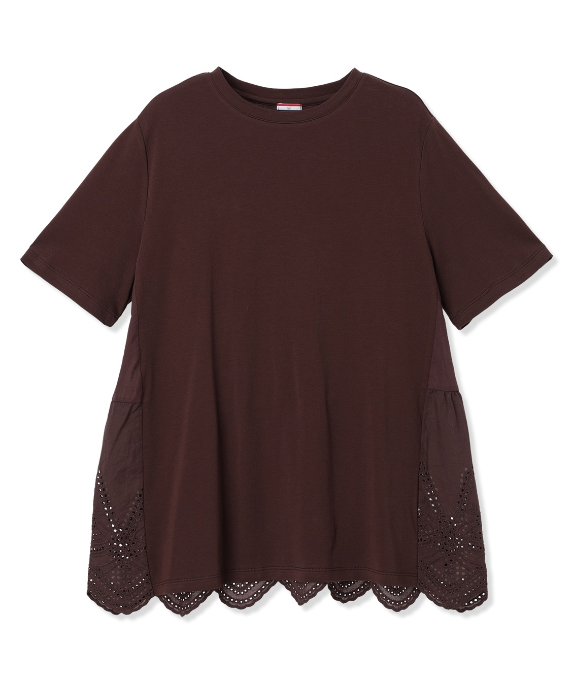 Petit Honfleur バックレースドッキングチュニックTシャツ【接触冷感・UVカット・オーガニックコットンブレンド】_sub_26