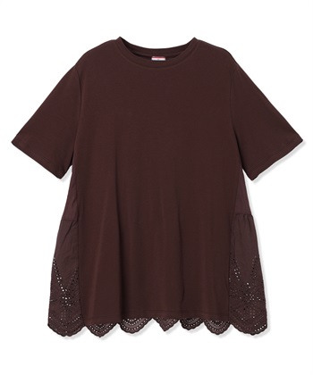 Petit Honfleur バックレースドッキングチュニックTシャツ【接触冷感・UVカット・オーガニックコットンブレンド】_subthumb_26