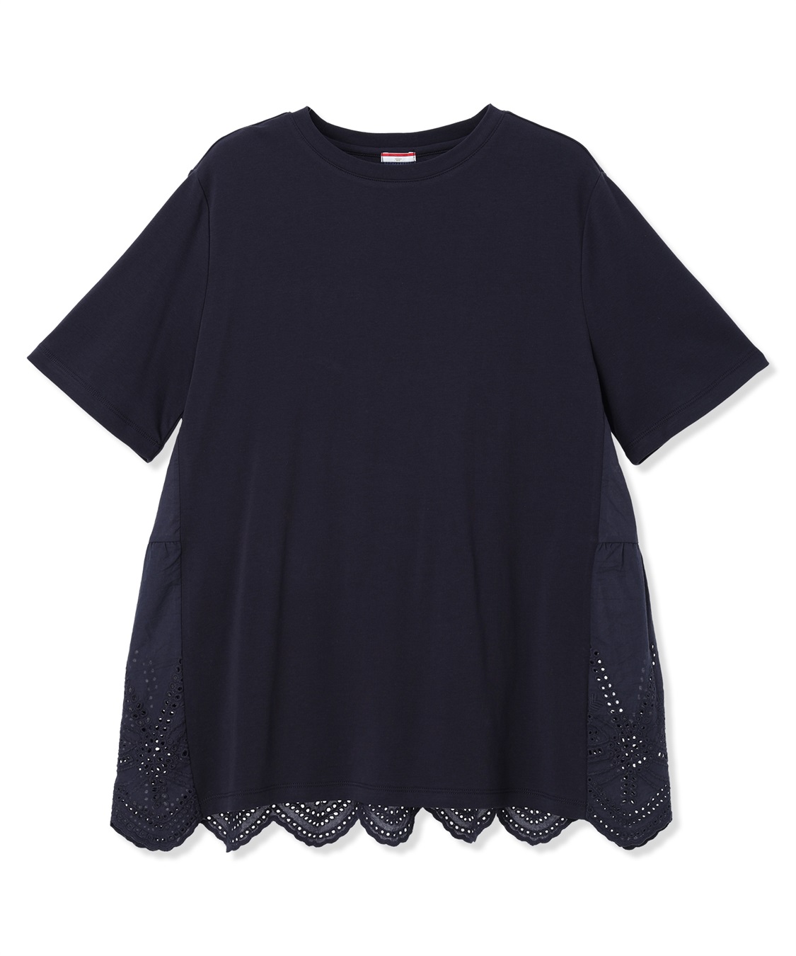 Petit Honfleur バックレースドッキングチュニックTシャツ【接触冷感・UVカット・オーガニックコットンブレンド】_sub_27